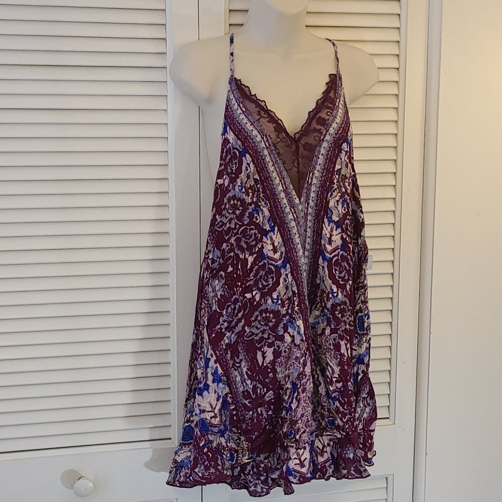 SALE, Free People Purple Tank Top Boho Bohemian Size Medium NWT New with Tags